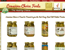 Tablet Screenshot of consciouschoicefoods.com